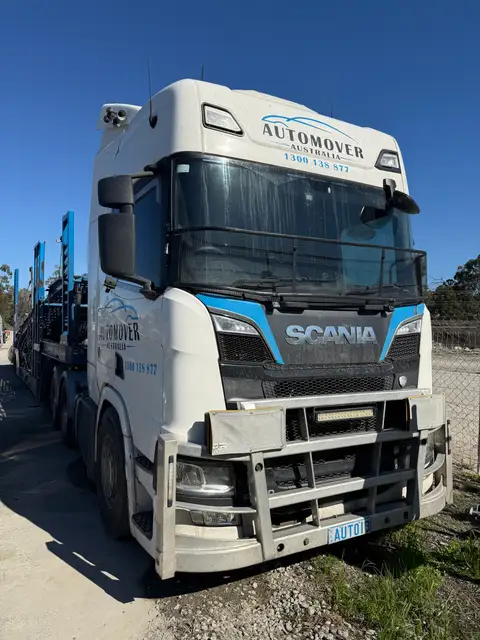 Scania Prime Mover with Car Carrier Trailer